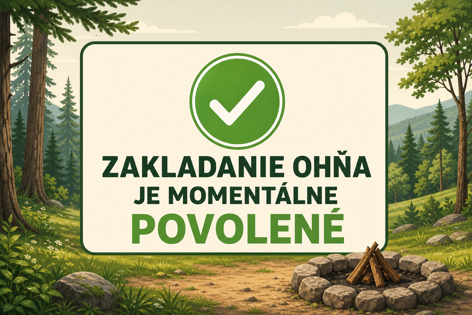 Zakladanie ohňa je momentálne povolené