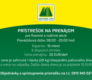 Prístrešok na prenájom Bankov